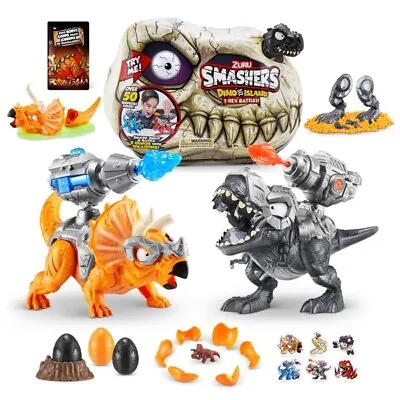 Smashers Dino Island T-Rex Playset By Zuru Collectibles Dinosaur Action Figures • £35.99