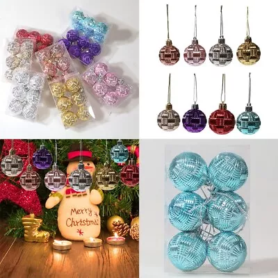 Premium Christmas Baubles Set Of 6 Shatterproof Balls Xmas Tree Decorations • $11.25