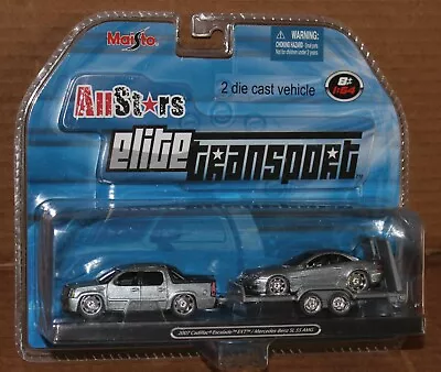 Maisto All Stars Elite Transport 2007 Cadillac Escalade Ext Mercedes-benz Sl 55 • $39.95