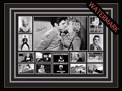 Elvis Presley & Marilyn Monroe Limited Edition Signed & Framed Memorabilia - Wow • $118.99