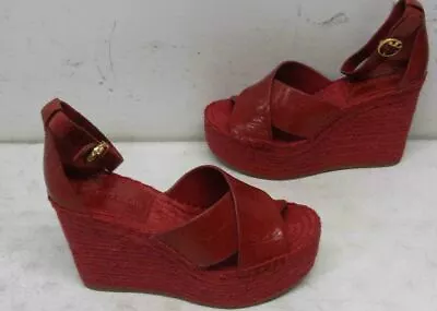 Brand New  Tory Burch Women's US 5 Selby 105mm Wedge Espradille Poinsettia 74044 • $129.99