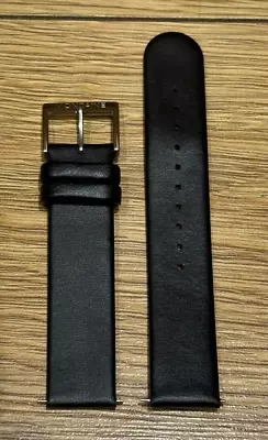 Genuine Original Mondaine Black Leather Strap 18mm 18mm 18/18 With Pin Buckle • $36.04