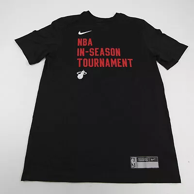 Miami Heat Nike NBA Authentics Dri-Fit Short Sleeve Shirt Men's Black New • $41.99