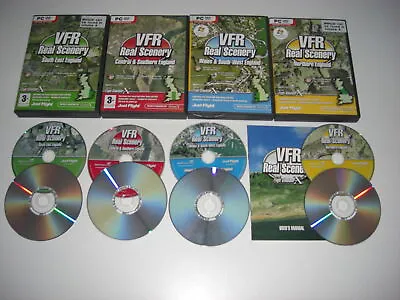 £19.99 • Buy VFR REAL SCENERY England & Wales Volumes 1 2 3 & 4 The Collection Pc Add-On FSX