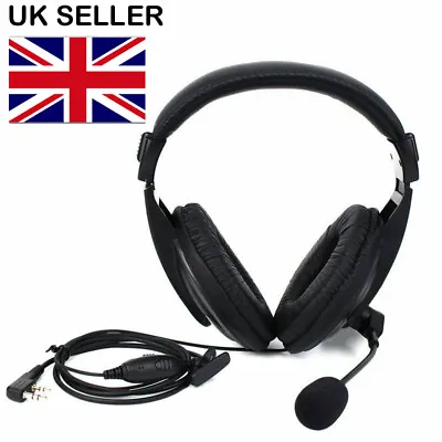 Baofeng Headphone / Headset  2 Pin (Kenwood ) PTT For Baofeng UV5R Retevis H777  • £14.97