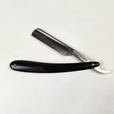 Clauss Fremont Ohio USA Straight Razor Black Handle 3  Blade Vintage 1950s GUC • $14.99