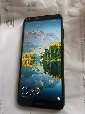 Huawei Y6 2018 ATU-L11 Black 16GB Unlocked Phone • £5