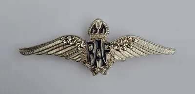 Raf Royal Air Force Sweetheart Wings Bright Nickel Brooch Pin Badge Mod Approved • £9.95