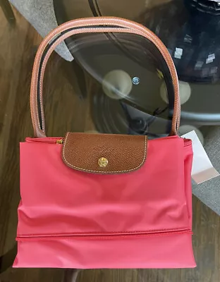 Longchamp LP Expandable Tote Nord Pomegranate NWT • $99