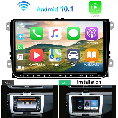 9  Android 10 Car Stereo Radio  Carplay For VW Volkswagen Jetta Passat GPS Navi • $99.99