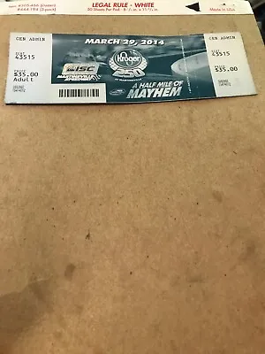 3/29/2014 NASCAR Truck Race Ticket Stub  • $3