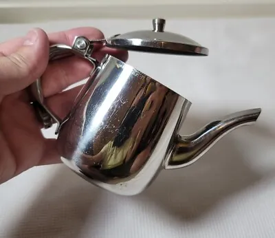 Small Tea Pot Kettle 10oz  Gooseneck Lid SS Backpacking Camping Perfect 1 Serve! • £15.39