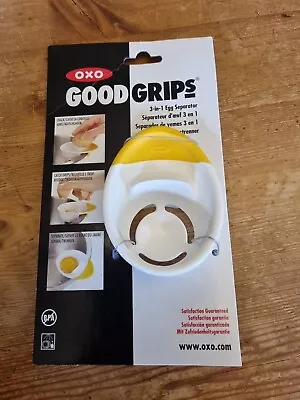 OXO Good Grips 3 In 1 Egg Separator Thick Think Bowl For Large Eggs Only • £0.99