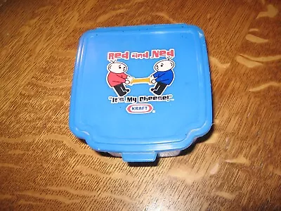 Vintage Red And Ned Kraft It's My Cheese Singles Blue Plastic Holder Container • $11.99