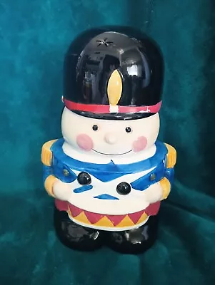 Nutcracker Ceramic Cookie Jar  10 X7  Minor Blemishes Christmas Holiday Decor • $34.99