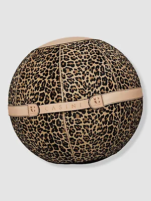 $649.97 • Buy $1850 MAURIZIO Casini Aura Cavallino Beige Leather Leopard Round Seating Ball