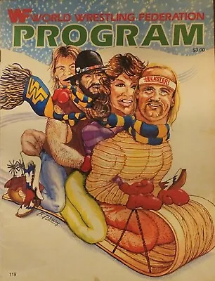 WWF Program 119 Hulk Hogan Wendi Richter 1984 Bloomington Minnesota Line-up Card • $120