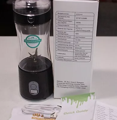 TENSWALL Fruit Juicer Cup KSQ-A1 Portable Blender Black • $22