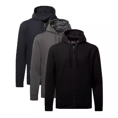 TUFFSTUFF Pro Work Hoodie Full Zip Lined Hood Pockets Elasticated Cuffs 187 • £19.70