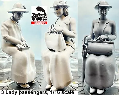 3 X 1:16 Scale Lady Passengers Garden Railway People Primed 1/16 Scale Figures • £21