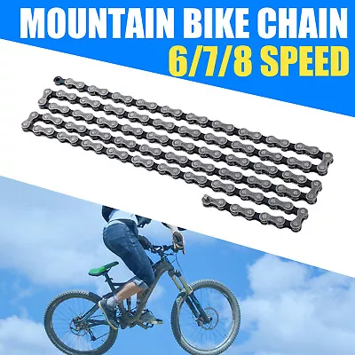 6-7-8 Speed Bike Chain Bicycle MTB Steel Chain With 116 Links Carbon Steel • $8.59