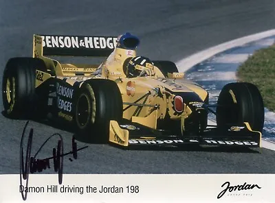 Damon Hill Hand Signed Jordan Photo (200x150mm). • £24.99