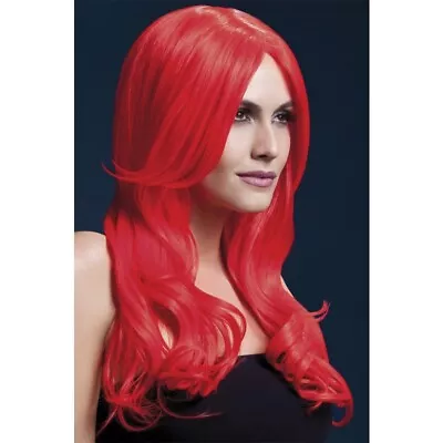 Halloween Costumes Fever Smiffys Khloe Wig Long Wave & Center Part-Red 26  • $55.90