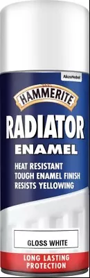 Radiator Aerosol Paint - Gloss White - 400ml 5084780 HAMMERITE • £22.66