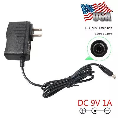 9V Power Supply Adapter Negative Tip DC 1A For BOSS JOYO ZOOM MOOER Guitar Pedal • $10.44