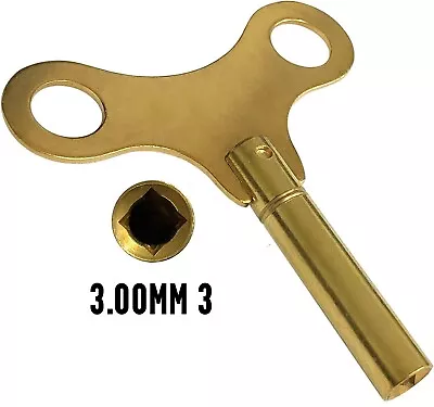 New Brass Winding / Clock Key For Mantle & Bracket Clock Size 3 / 3.00 Mm / 3mm • £4.45