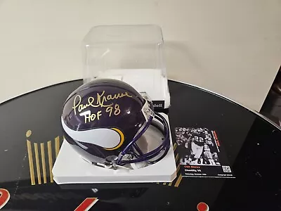 Paul Krause  HOF 98  Signed Minnesota Vikings Football Mini Helmet • $44.99