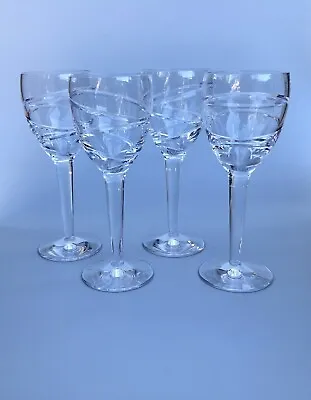Waterford Jasper Conran Crystal Glass Aura Goblet Set Of 4 • £173.48
