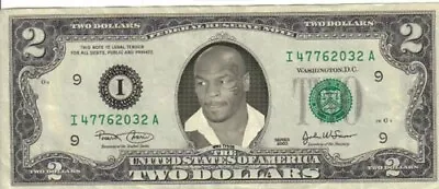 Mike Tyson $2 Dollar Bill Mint Real • £9.64