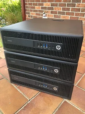 HP EliteDesk 600 G2 (LOT OF 3) SFF Desktop PC I3-6100 4GB RAM 128 Gb Win 10 Pro • $189