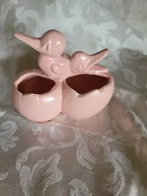 Vintage McCOY HATCHING DUCK EGGS Planter Pot ART POTTERY Pink Vase Cute • $34.95