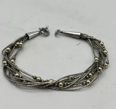 Native American Sterling   Liquid Silver   Multi Strand Bracelet • £38.91
