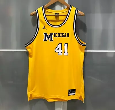 Jordan Michigan Wolverines #41 Ncaa Mens Retro Throwback Basketball Game Jersey • $79.99