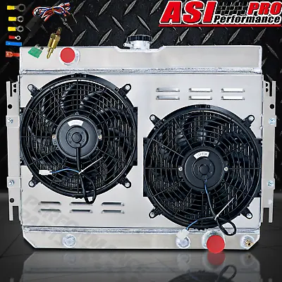 ASI 3 Row Aluminum Radiator Shroud Fan For 1963-68 Chevy Impala/64-67 EL Camino • $170.05