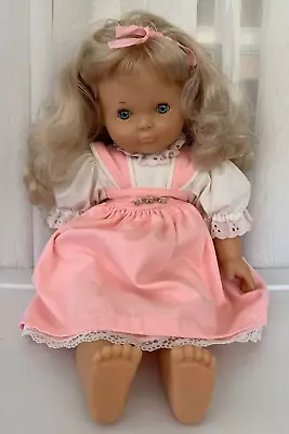 Vintage 1983 Famosa Spain 19” Blond Blue-Eyed Doll Original Outfit • $3.99