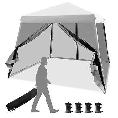 3M X 3M Pop Up Gazebo Outdoor Instant Canopy Tent With Mesh Sidewalls Roller Bag • £85.99