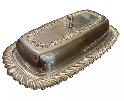 Vintage Irvinware Stainless Steel Butter Dish W/Glass Liner • $12