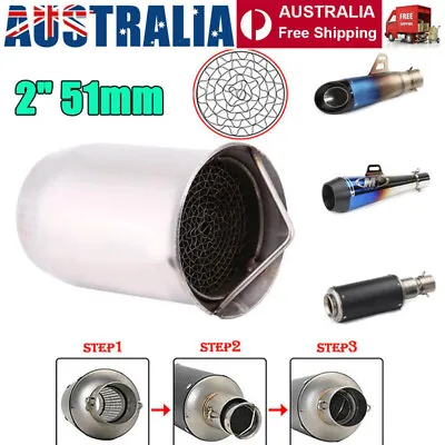 51mm 2  Motorcycle Exhaust Pipe Can DB Killer Silencer Muffler Baffle Universal • $18.56