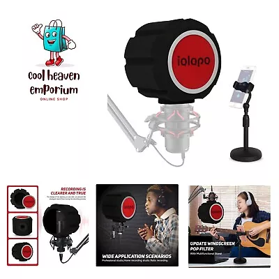 Pop Filter For MicProfessional Eyeball Microphone Isolation Shield Acoustic... • $41.99