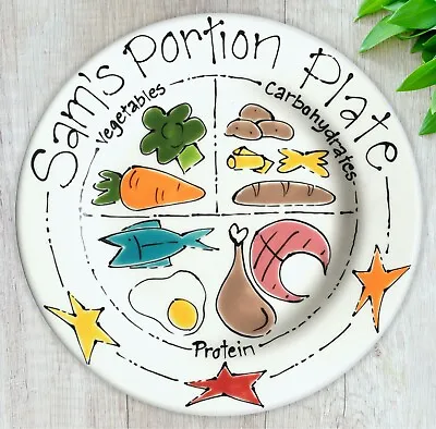 Personalised Ceramic Bariatric Gastric Band Portion Plate COMPLETELY FOODSAFE • £19.99
