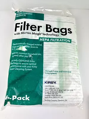 6-Pack Genuine Kirby Vacuum Cleaner Bags HEPA Filtration F Style & Twist Style • $15.99