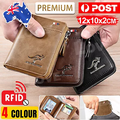 Waterproof RFID Blocking Leather Wallet ID Purse Men's Cash Credit Card Holder • $12.95