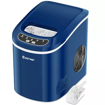 Costway Portable Compact Electric Ice Maker Machine Mini Cube 26lbs/Day ABS Navy • $109.98