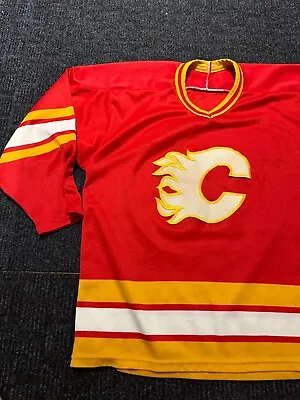 Calgary Flames Home NHL Jersey S CCM Maska 80s Mike Vernon #30 CLASSIC RED • $99.99