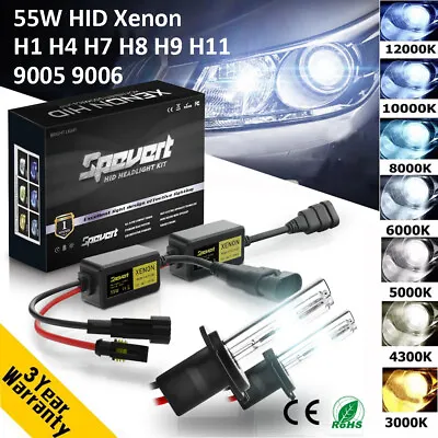 55W H1 H3 H7 H8/9/11 9005/6 CANBUS HID Xenon Headlight Conversion Kit Error Free • $28.99