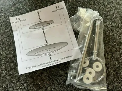 £4.49 • Buy Two Tier Silver Metal Cake Stand Fitting - Make Your Own Cake Stand